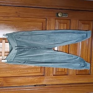 Victoria’s Secret French Sage Green Velour Jogger Pants Size medium